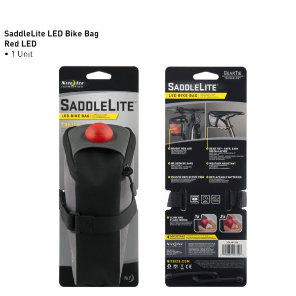 NiteIze SaddleLit Bike Bag-LED valgustusega rattakott