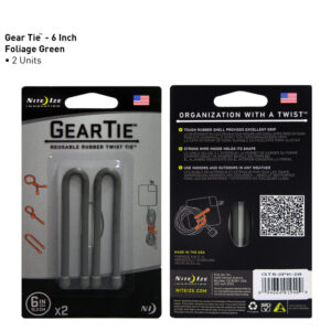Gear Tie® Reusable Rubber Twist Tie™ 15cm - 2tk - Hall