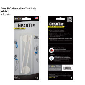 Nite Ize Gear Tie Mountable 4" kinnitusvahend - Valge
