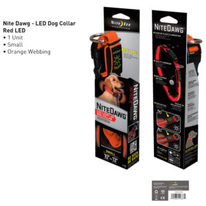 NiteDawg valgustusega kaelarihm koerale (25-33cm) - Oranž